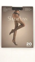 leopard with solid 2 pack sheer tights