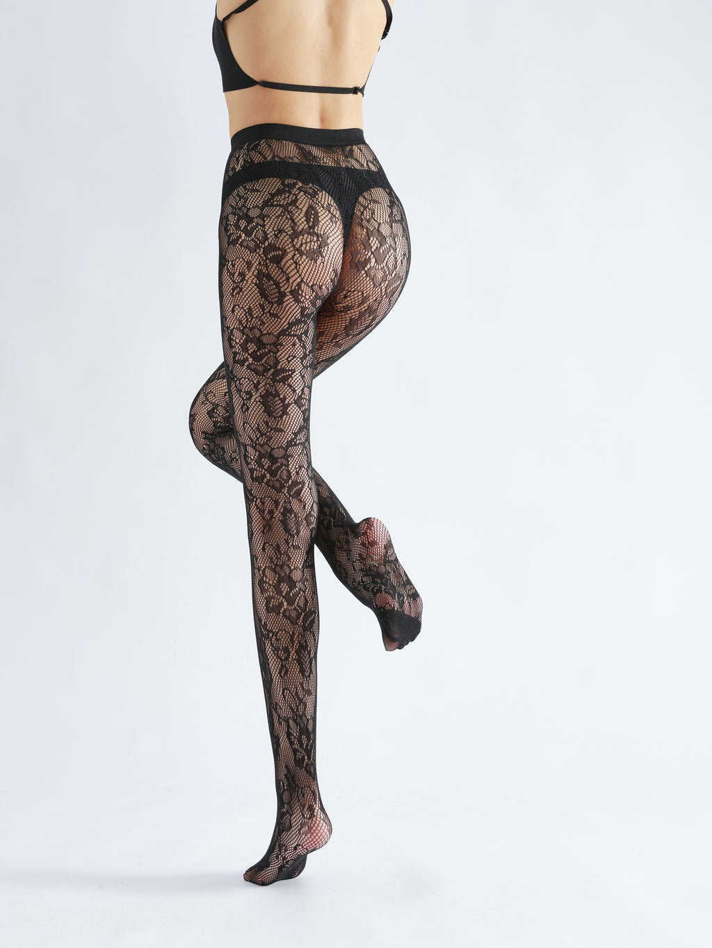 floral with solid 2 pack sheer tights