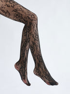 floral with solid 2 pack sheer tights