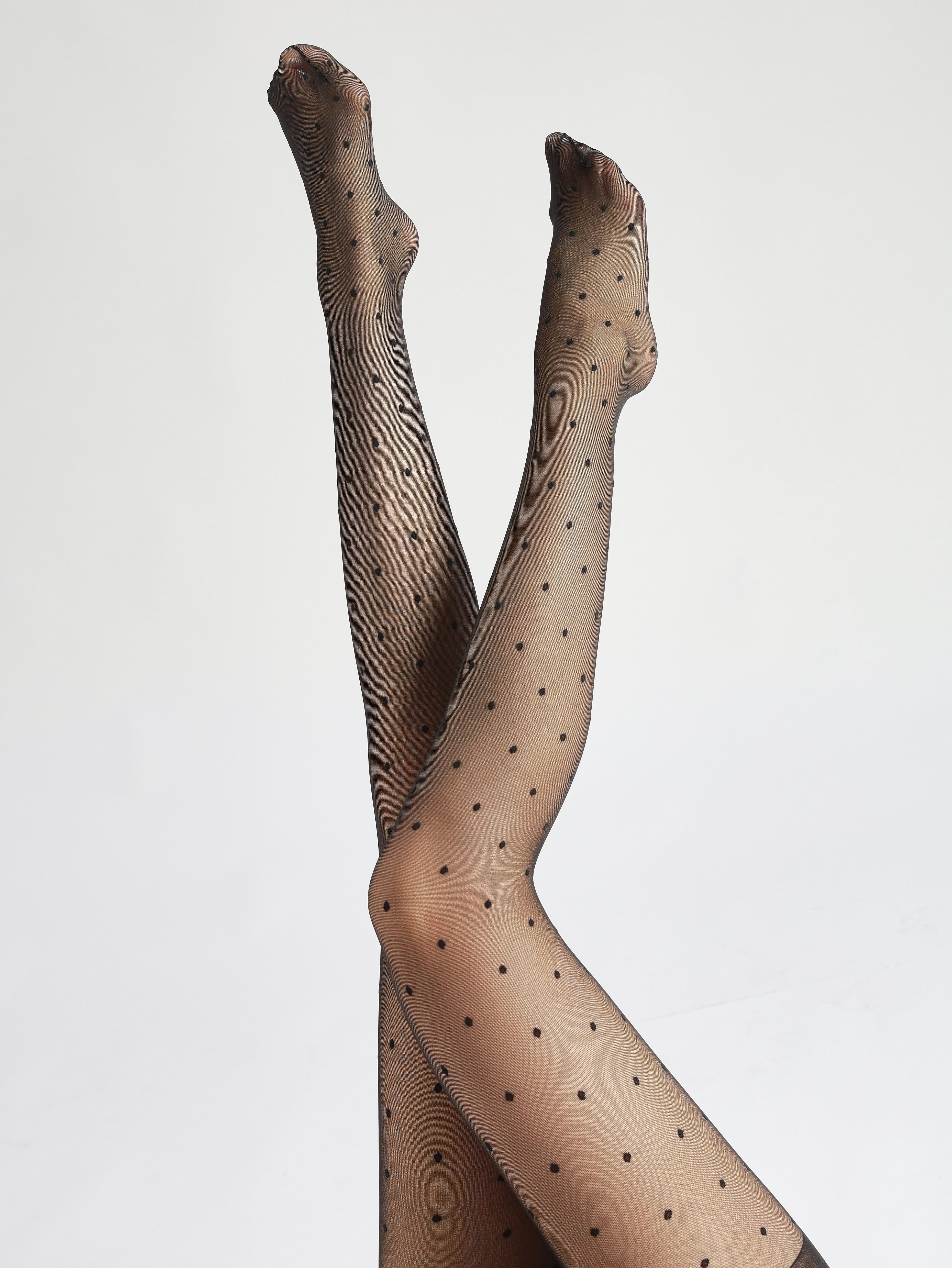 mini dot with solid 2 pack sheer tights