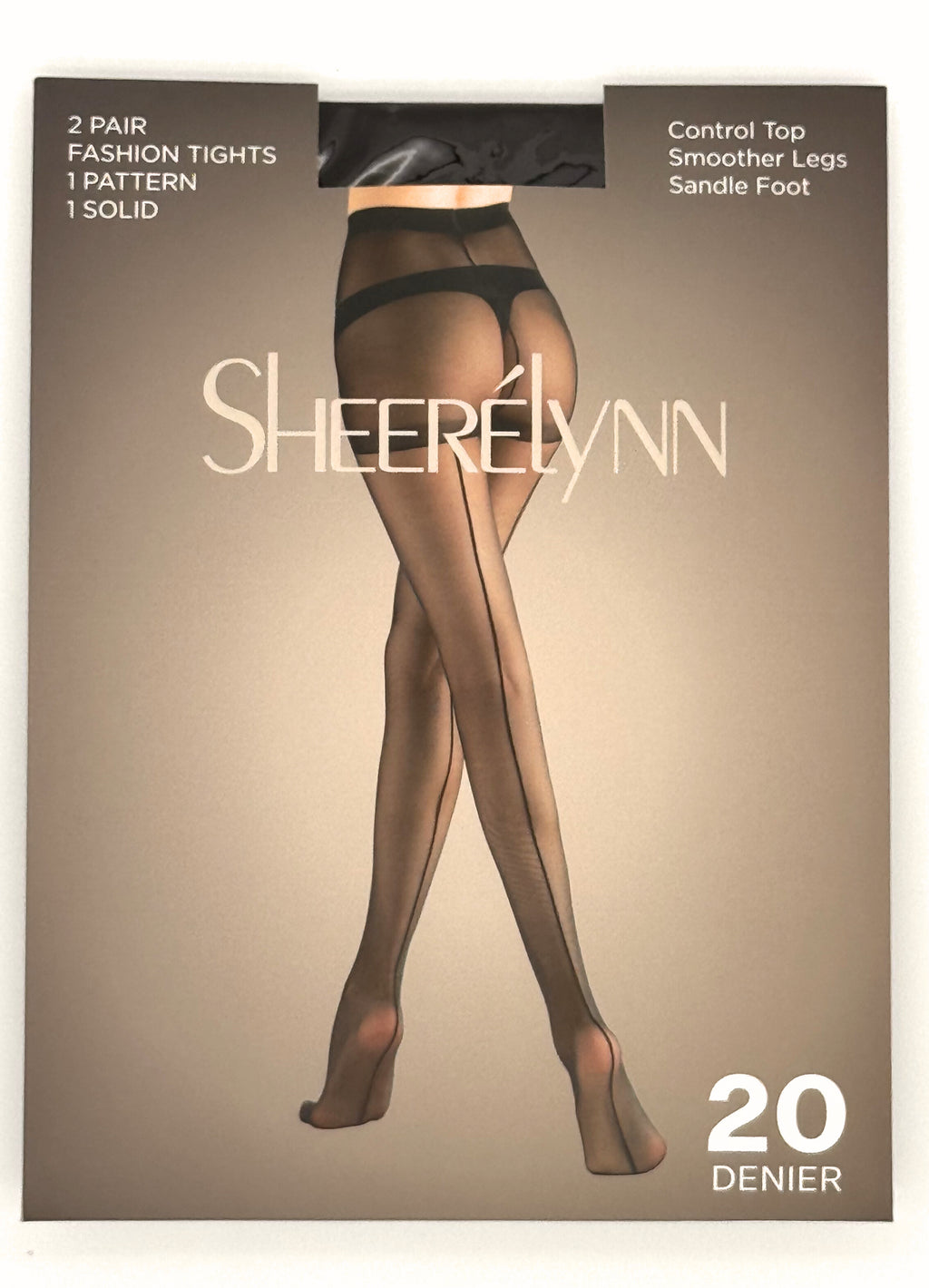 back seam with solid 2 pack sheer tights