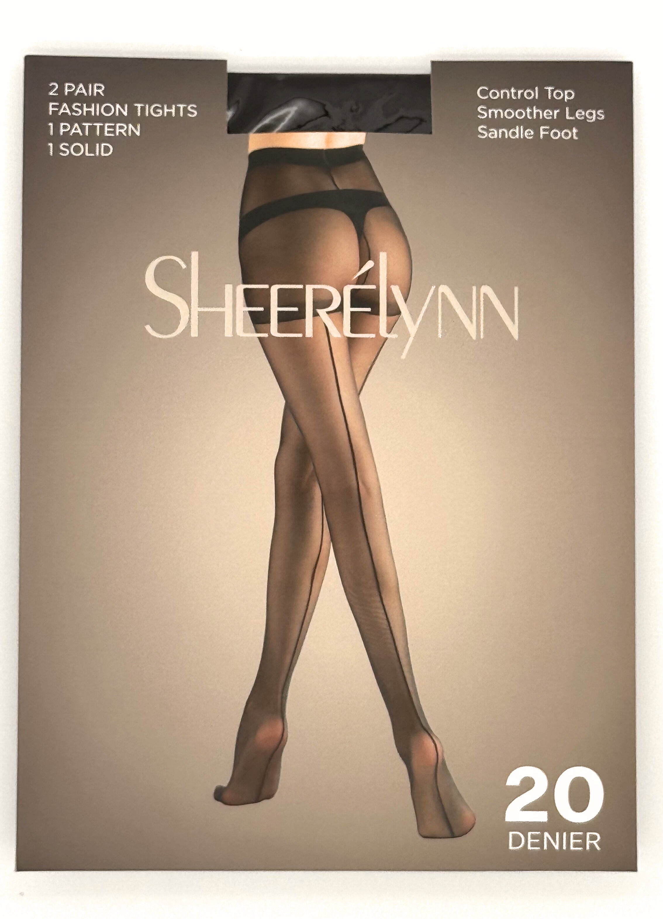 back seam with solid 2 pack sheer tights