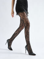 floral with solid 2 pack sheer tights